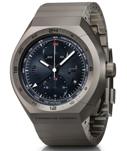 Review Replica Porsche Design 4046901564117 MONOBLOC ACTUATOR GMT-CHRONOTIMER TITANIUM BLUE watch